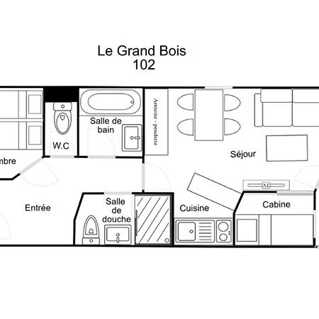 Confortable 2 Pièces Cabine, Skis Aux Pieds, Proche Commerces - Fr-1-182a-4 Appartement Courchevel